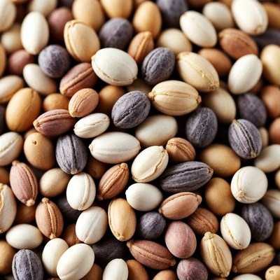 Mixed Color Beans Closeup