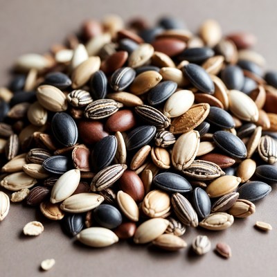 Mixed Sunflower Seeds Pile