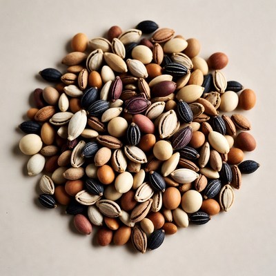 Mixed Color Seeds Pile