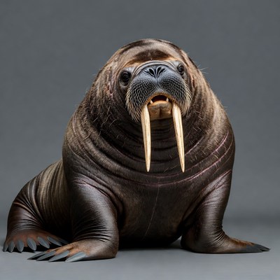 Walrus with Long Tusks