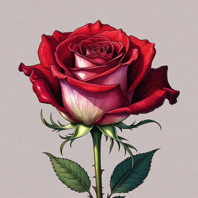 Red Rose Illustration