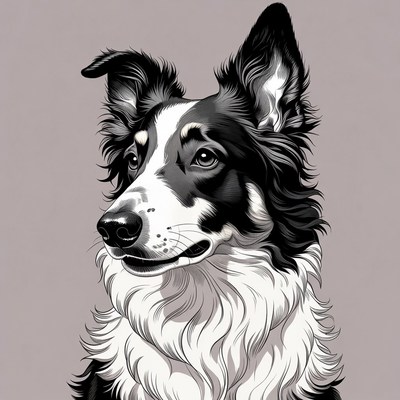 Border Collie dog portrait