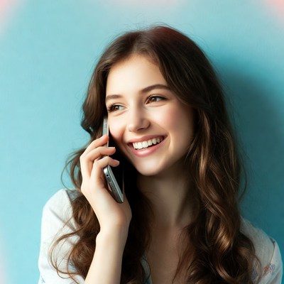 Young woman talking on phone
