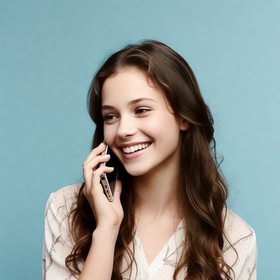 Young woman talking on phone
