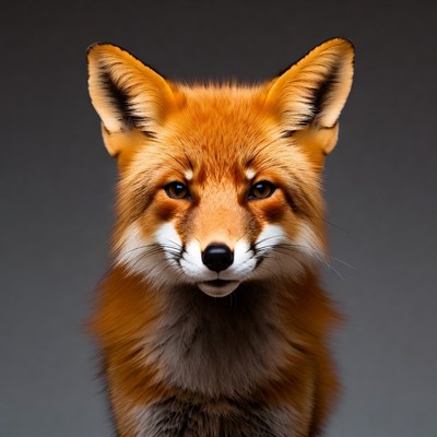 Red fox close-up portrait
