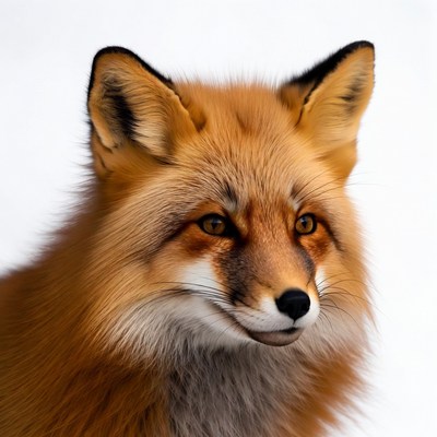 Red Fox Close-Up Portrait