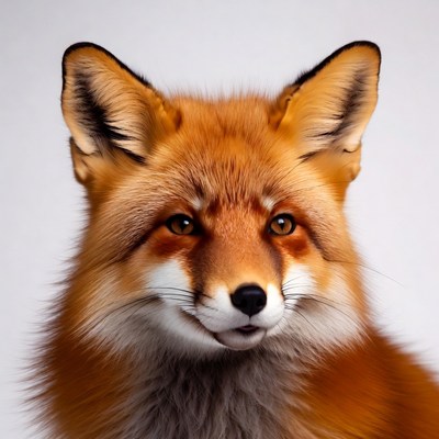 Red fox close-up portrait