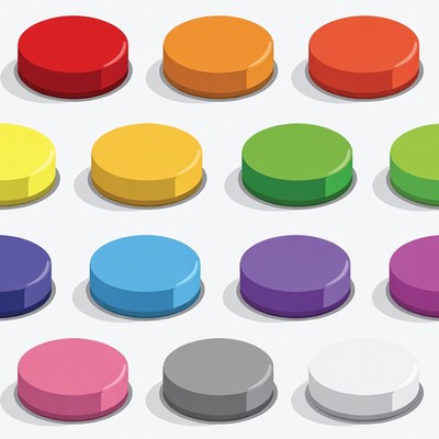 Colorful 3D Circles Vector Illustration