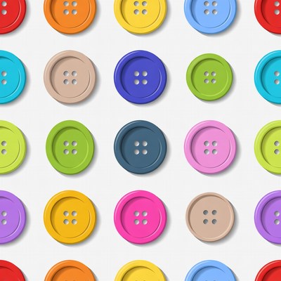 Colorful Buttons Seamless Pattern