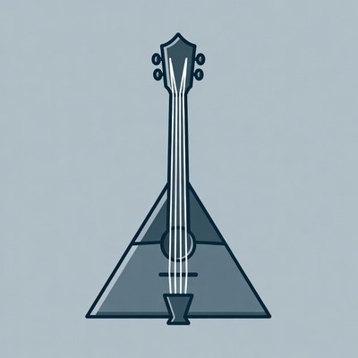 Ukulele illustration on gray background