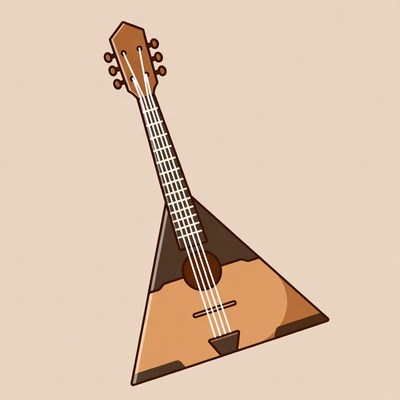 Brown Balalaika Illustration