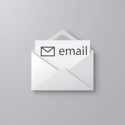 Open white envelope illustration