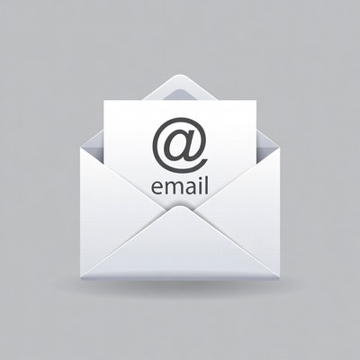 Open envelope with email icon