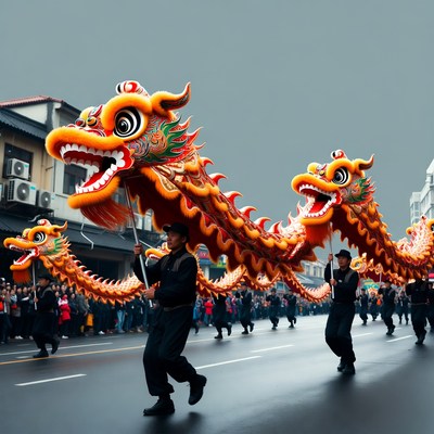Chinese Dragon Dance Parade