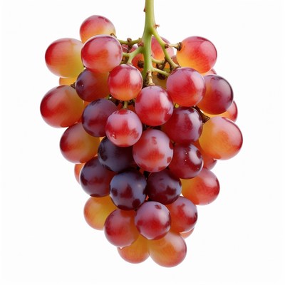Bunch of red grapes hanging
