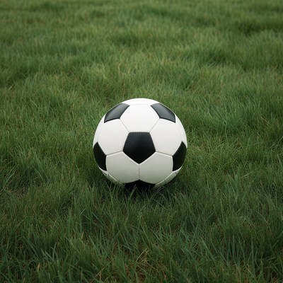 Soccer Ball on Grass Field