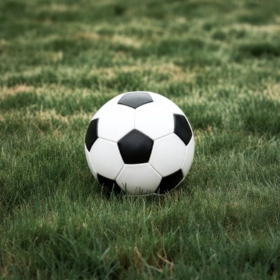 Soccer ball on grass