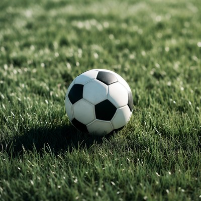 Soccer Ball on Green Grass
