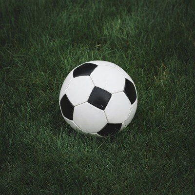 Soccer ball on green grass
