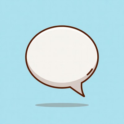 Blank speech bubble illustration