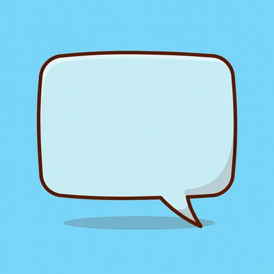 Empty Cartoon Speech Bubble