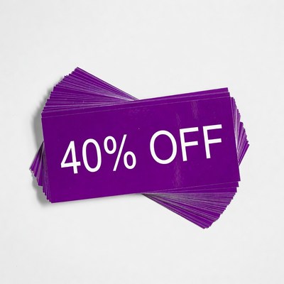 40% Off Purple Stickers Stack