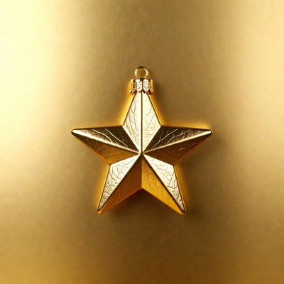 Golden Star Christmas Ornament
