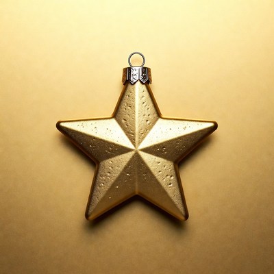 Golden Star Christmas Ornament