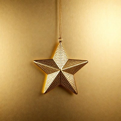 Golden Star Ornament Hanging