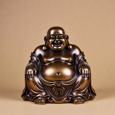 Bronze Laughing Buddha Statue