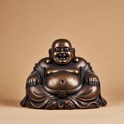 Bronze Laughing Buddha Statue