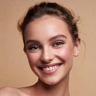 Smiling young woman close-up