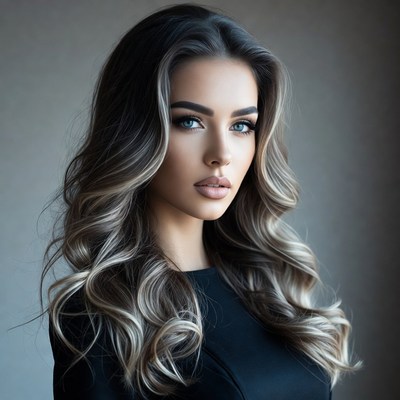 Beautiful woman with balayage hair