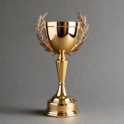 Gold Trophy with Laurel Wreaths