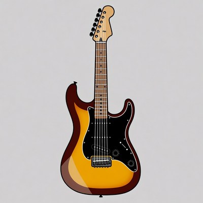 Stratocaster Electric Guitar Illustration