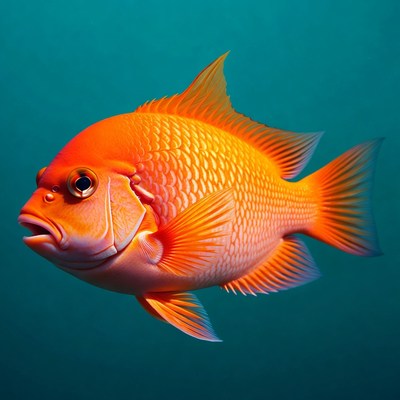 Bright orange fish underwater