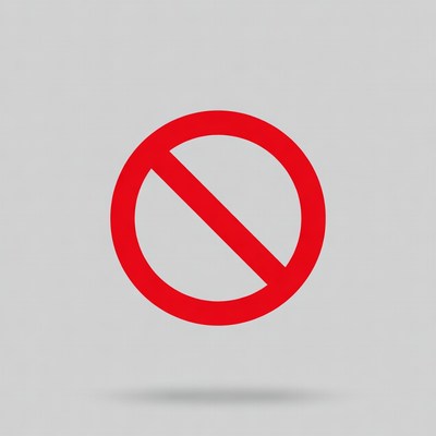 Red prohibition sign