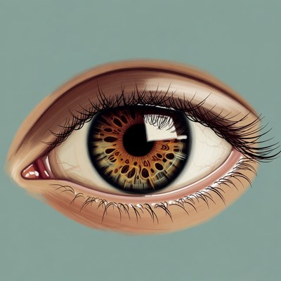 Detailed hazel eye illustration