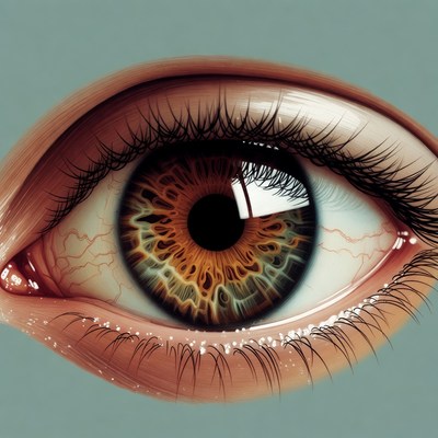 Close-up hazel eye illustration