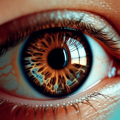 Close-up of hazel eye