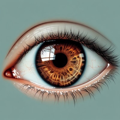 Close-up brown eye illustration