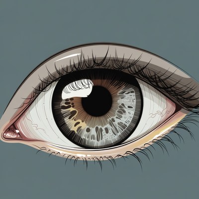 Detailed brown eye illustration