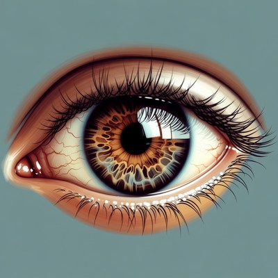 Detailed hazel eye illustration