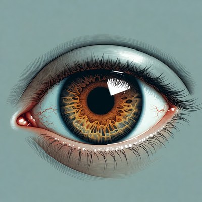 Close-up of hazel human eye