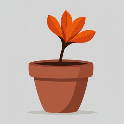 Orange Plant in Terracotta Pot