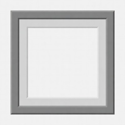 Empty Gray Picture Frame