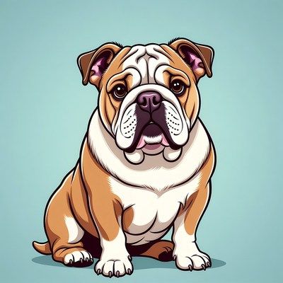 Cute Bulldog Illustration