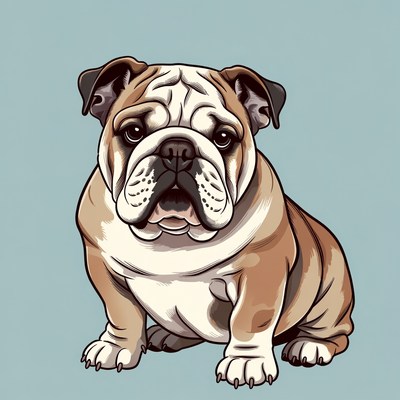Cute Bulldog Illustration