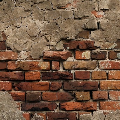 Cracked Old Brick Wall Texture
