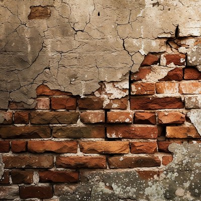 Cracked Peeling Brick Wall Texture